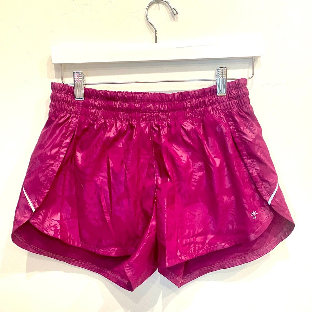 Athleta Racer Run Shorts - Palm Leaf Print - Picture 2 of 8